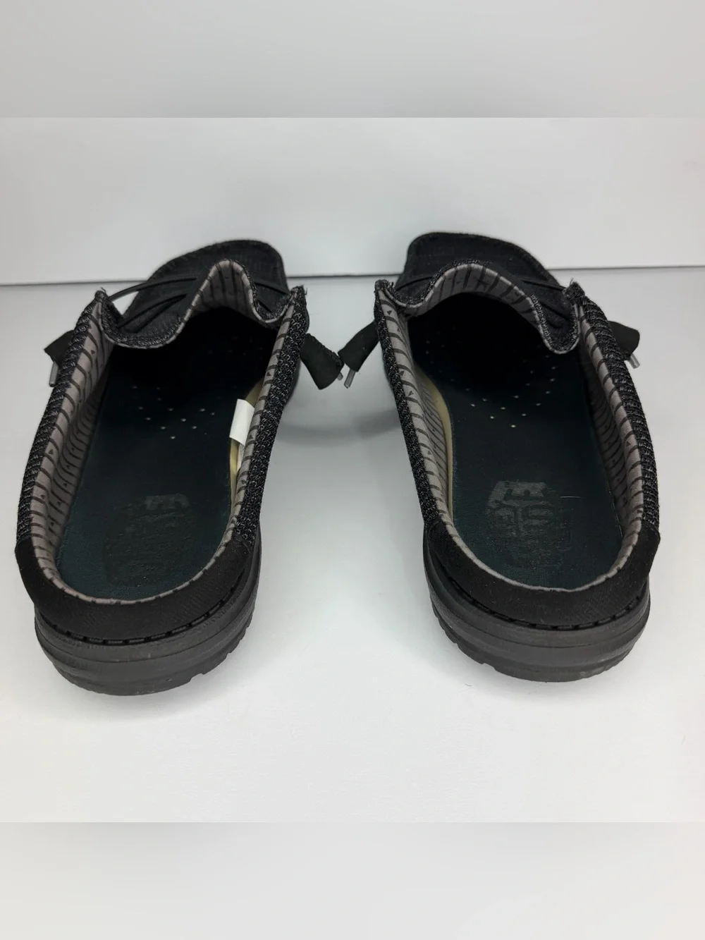 HEY DUDE Wally Slip Stretch Sox Size 14 Men Slip On Loafer Shoes Black